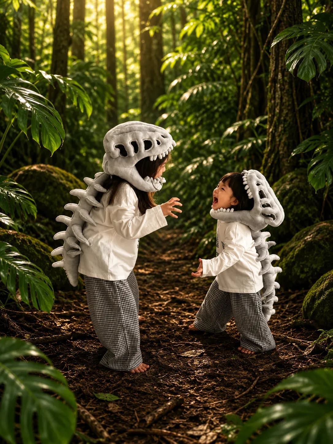 Dino Skeleton Plush Costume - Kids/Small 75cm 6